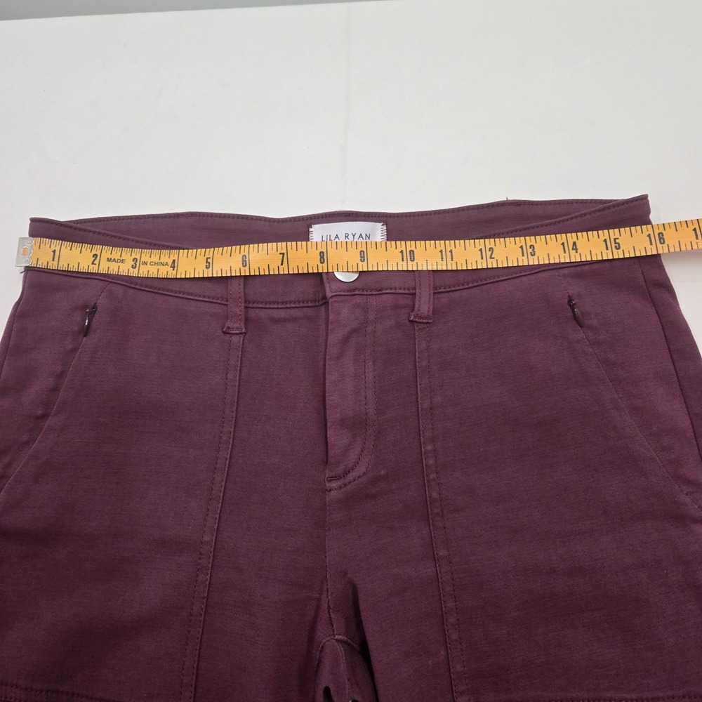 Lila Ryan Women's Pants Wine Colored Chino Straight Leg - Picture 9 of 15